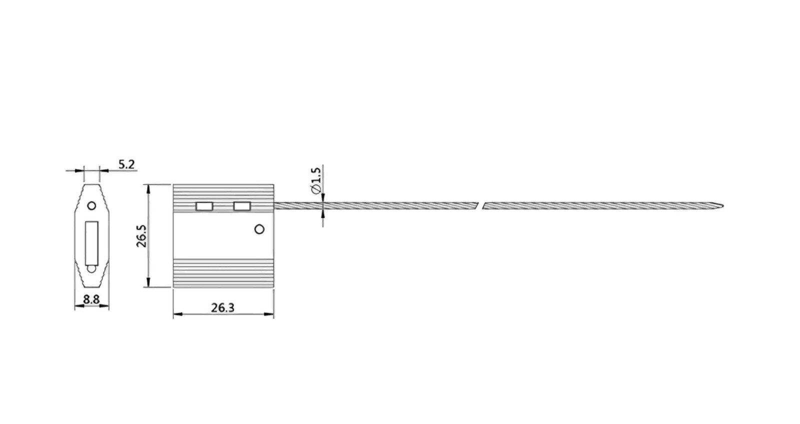 CABLE SEAL ISO 17712 16"/3.5 mm (500 Units) - Image 5